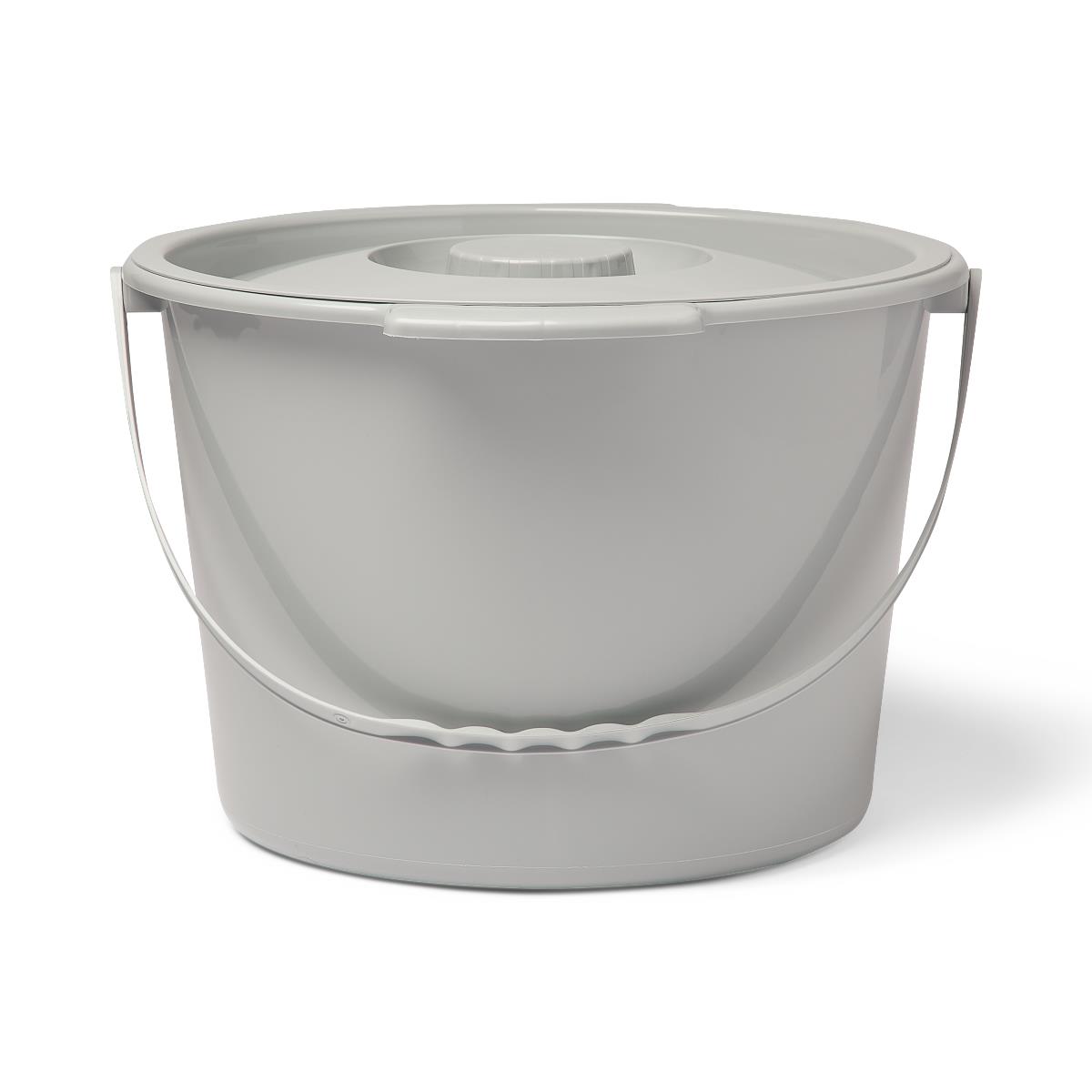 Medline Commode Buckets with Lid and Handle