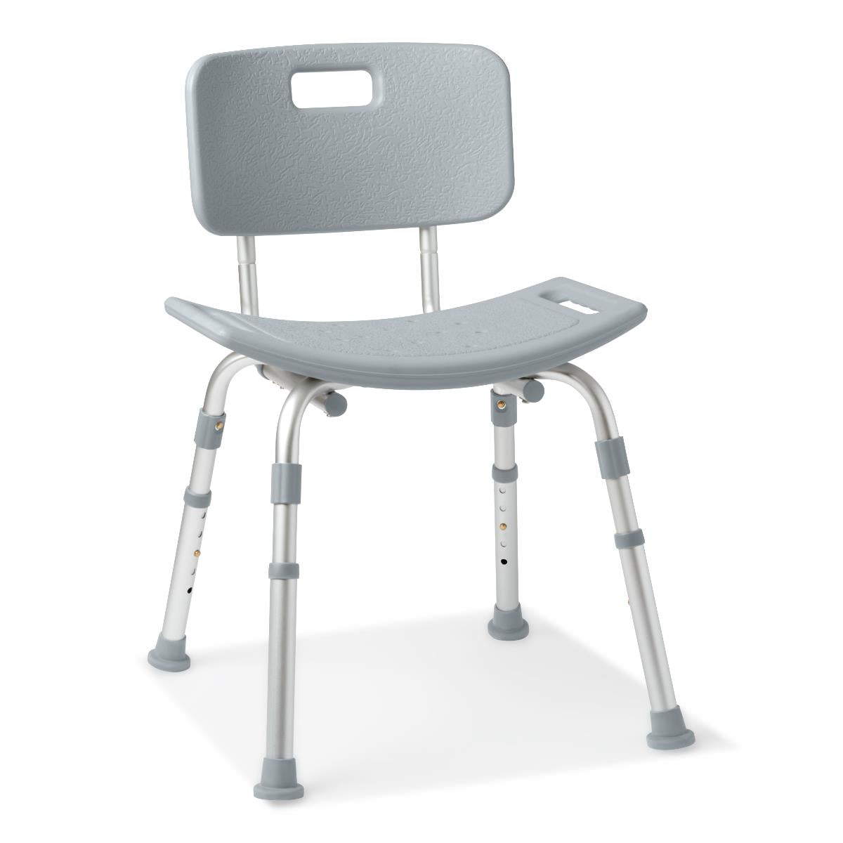 Guardian Aluminum Bath/shower Chair With Back, Grey, Knockdown, 350lbcapacity Each