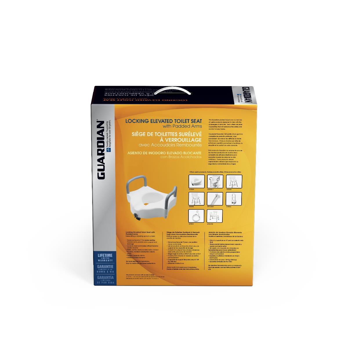 Toilet Seat Raised Locking (pack Of 3) - BeHope