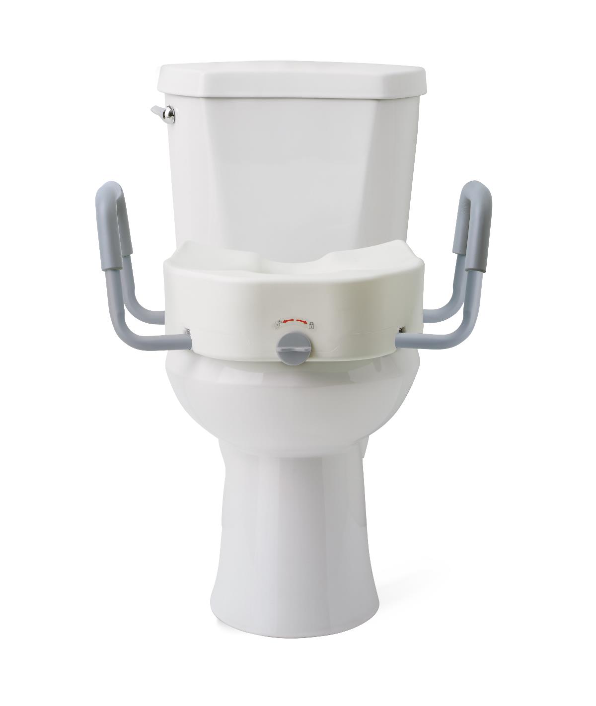 Medline Raised Locking Toilet Seat 5" Raised 400 lb. Capacity
