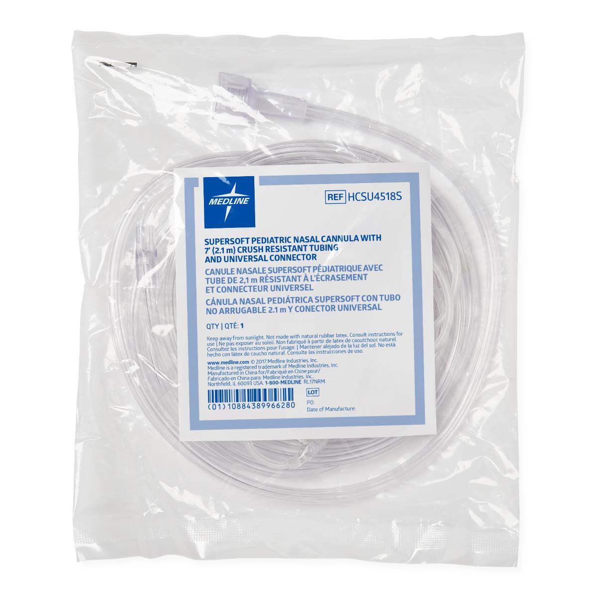 SuperSoft Oxygen Cannulas with Universal Connector and Soft Curved Tips