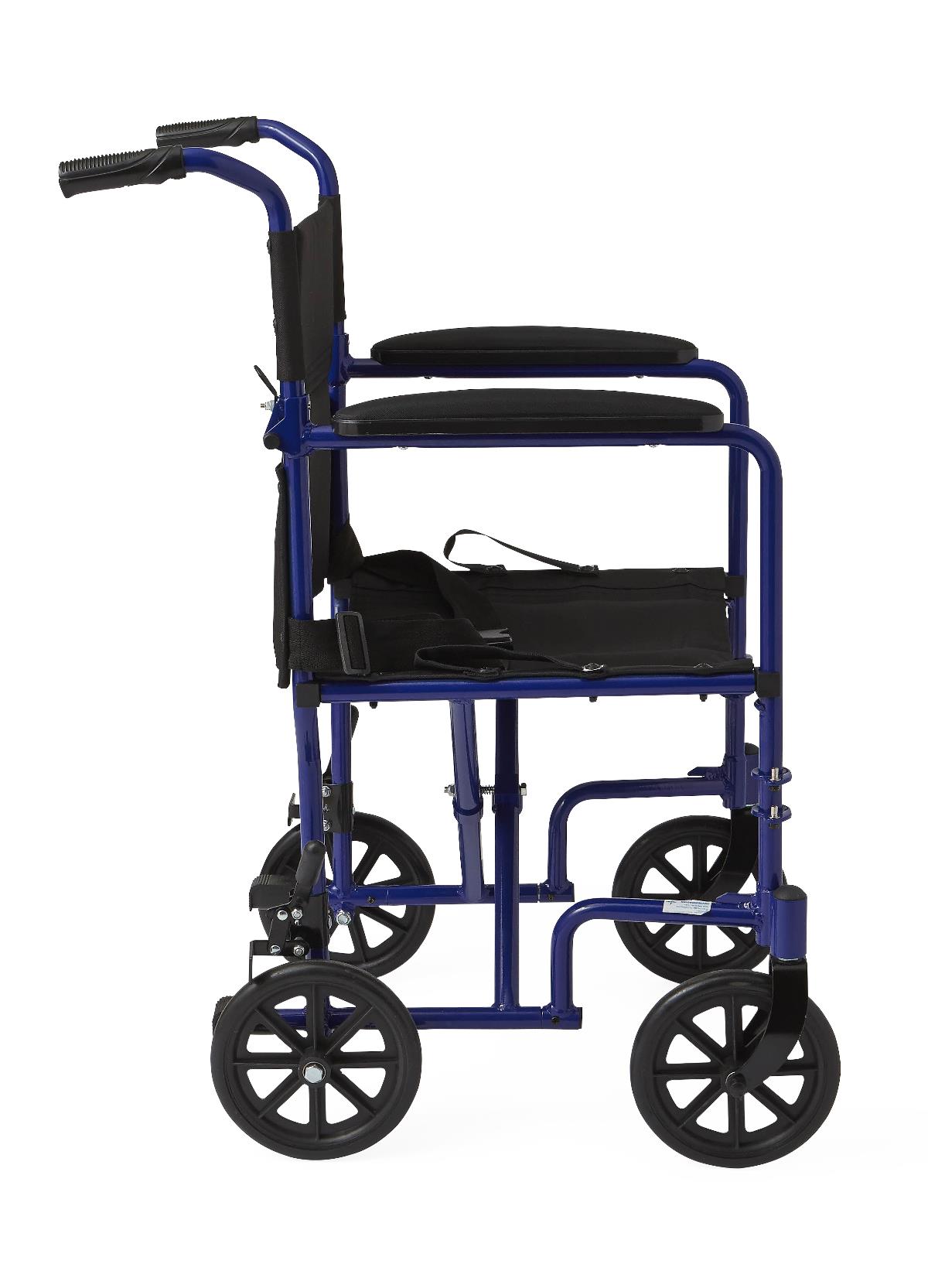 Medline Basic Aluminum Transport Chair 19" Wheels