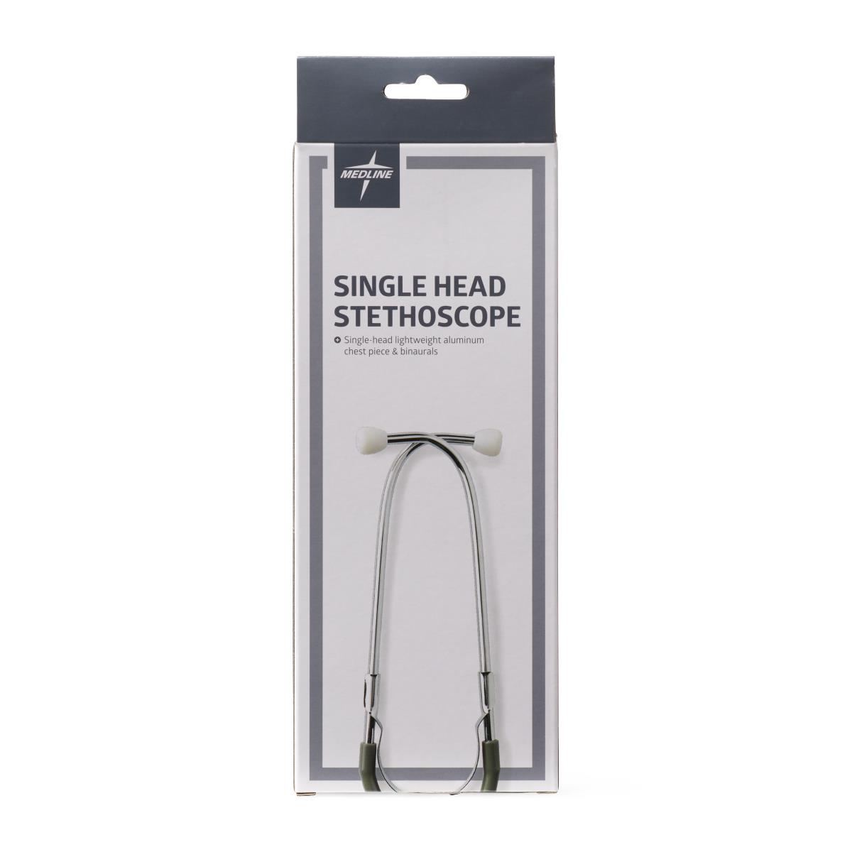 Medline Lightweight Single-Head Stethoscope 22" Tubing