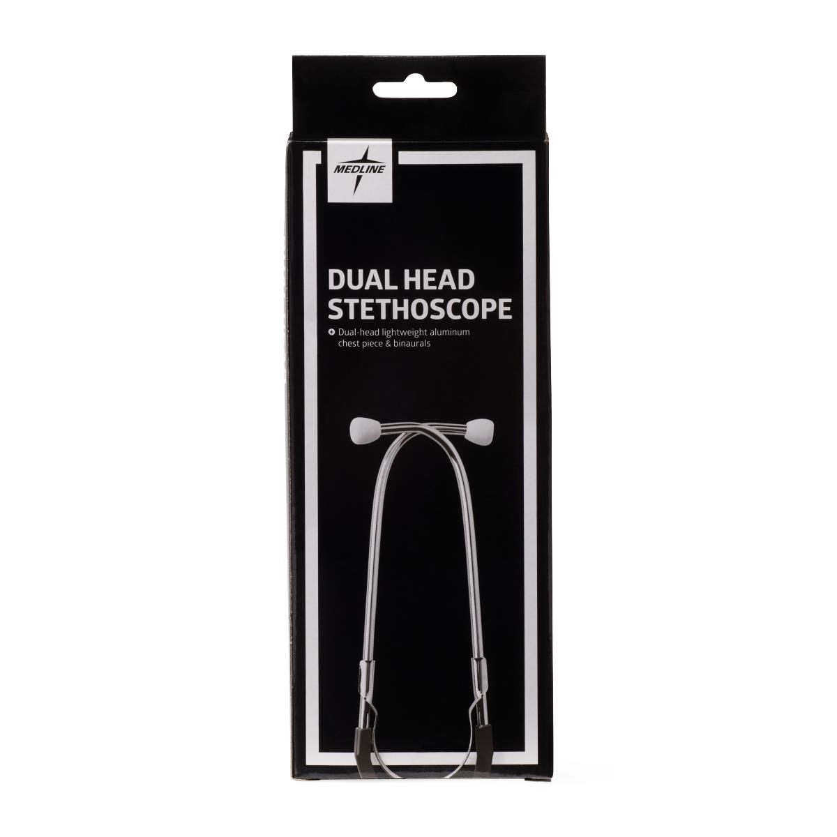 Stethoscope Light Weight Dual Head Silver Chestpiece Thick Walled 22"tube