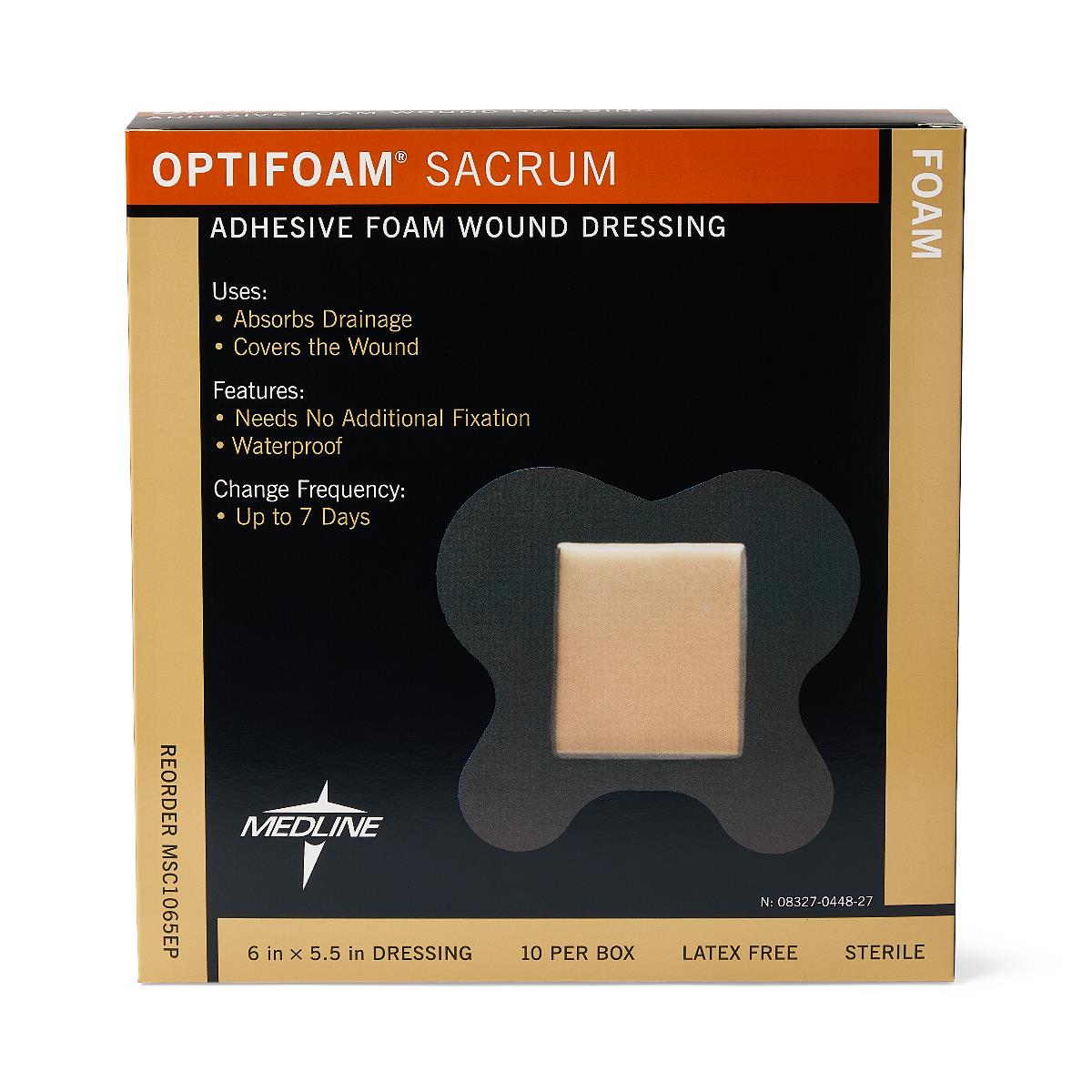 Optifoam Adhesive Foam Dressing Sacral 15cm X 14cm Box/10 Each
