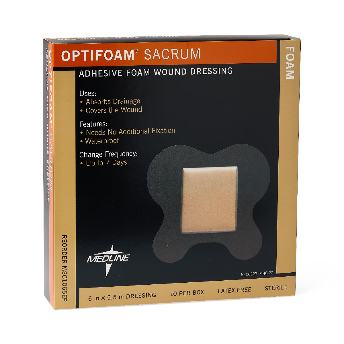 Optifoam Adhesive Foam Dressing Sacral 15cm X 14cm Box/10 Each