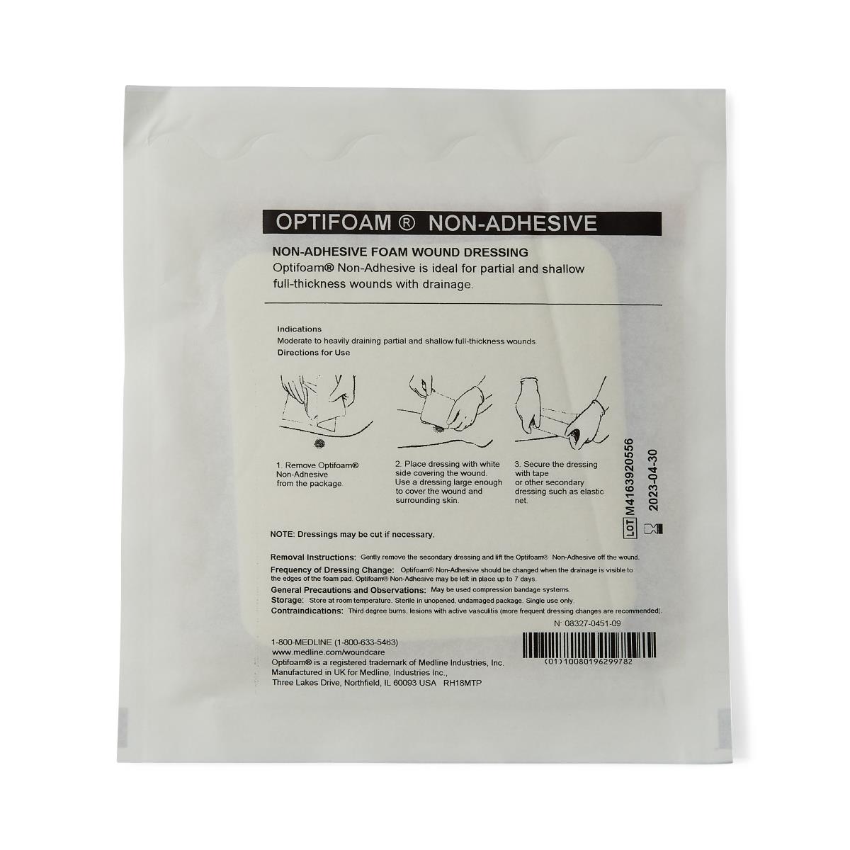 Optifoam Nonadhesive Foam Wound Dressings