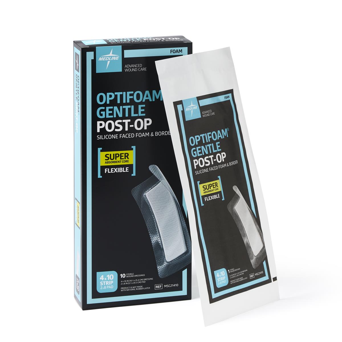 Optifoam Gentle Post-Op Foam Wound Dressings Silicone Adhesive Super Absorbent Foam Dressing With Border