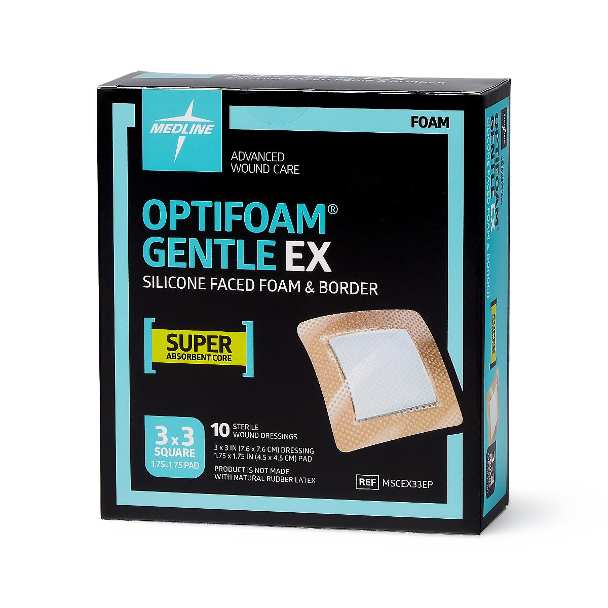 Optifoam Gentle EX Silicone-Faced Foam Wound Dressings
