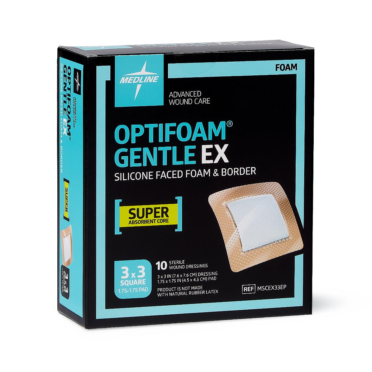 Optifoam Gentle EX Silicone-Faced Foam Wound Dressings