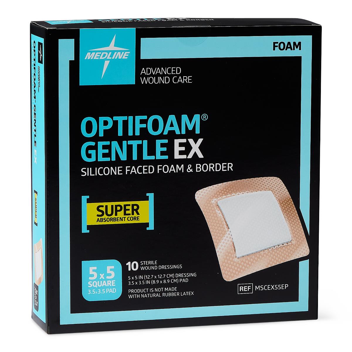 Optifoam Gentle EX Silicone-Faced Foam Wound Dressings