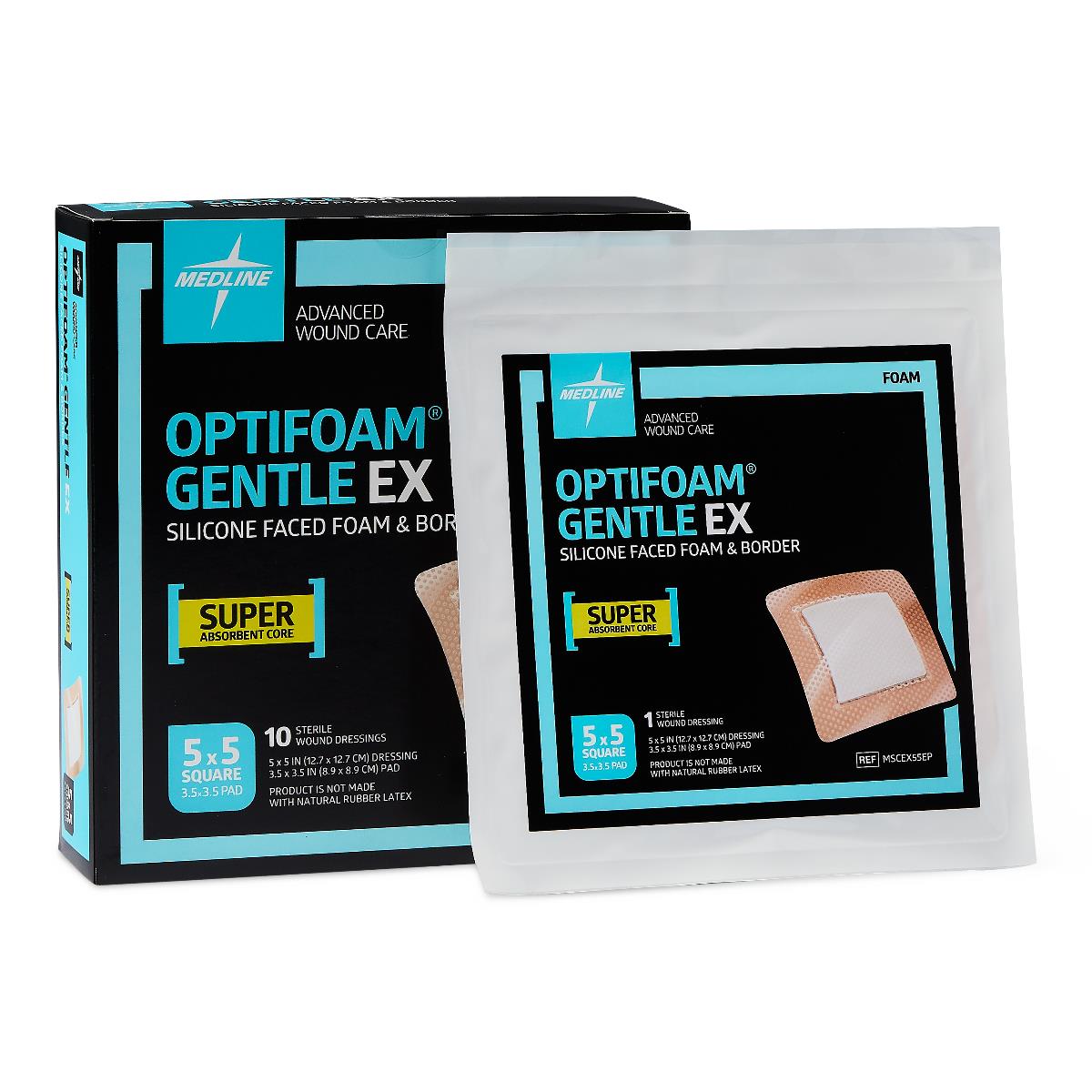 Optifoam Gentle EX Silicone-Faced Foam Wound Dressings