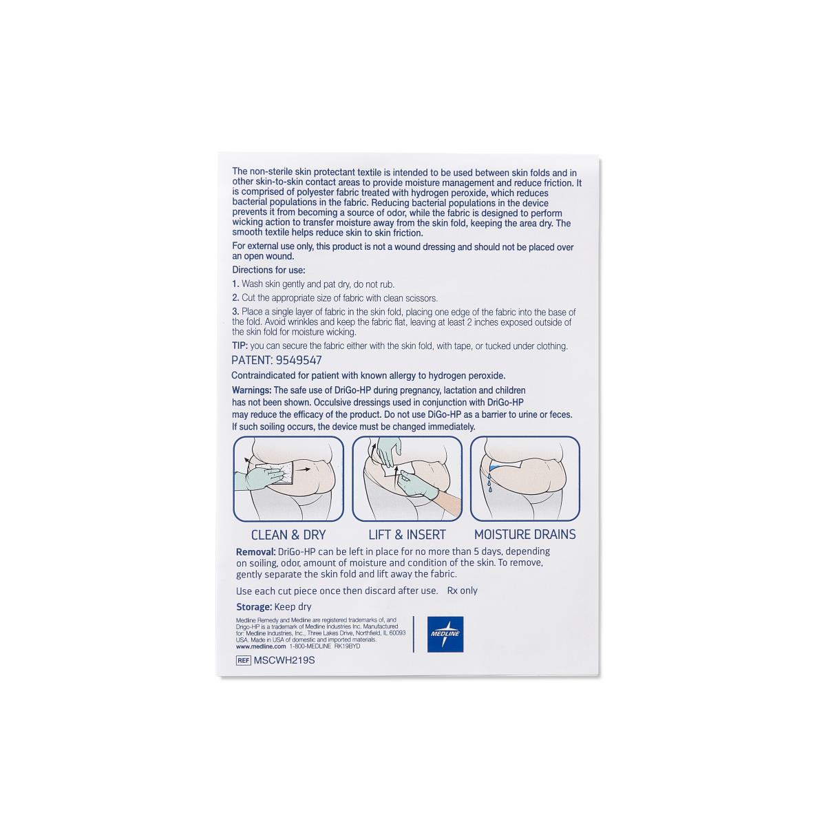 Medline Remedy Specialized DriGo-HP Antibacterial Wicking Sheets