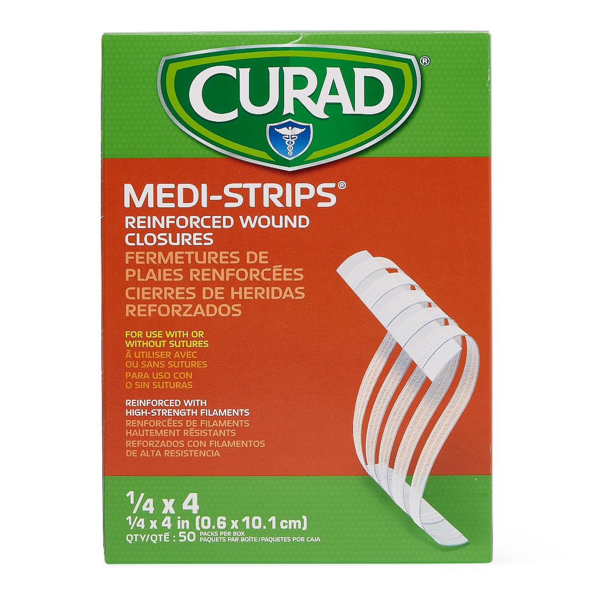 Medistrips Skin Closure Steri-strip 1/4"x4" 10/pack Box/500