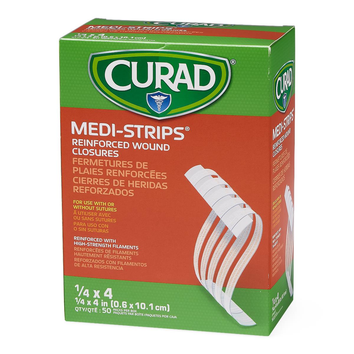 Medistrips Skin Closure Steri-strip 1/4"x4" 10/pack Box/500