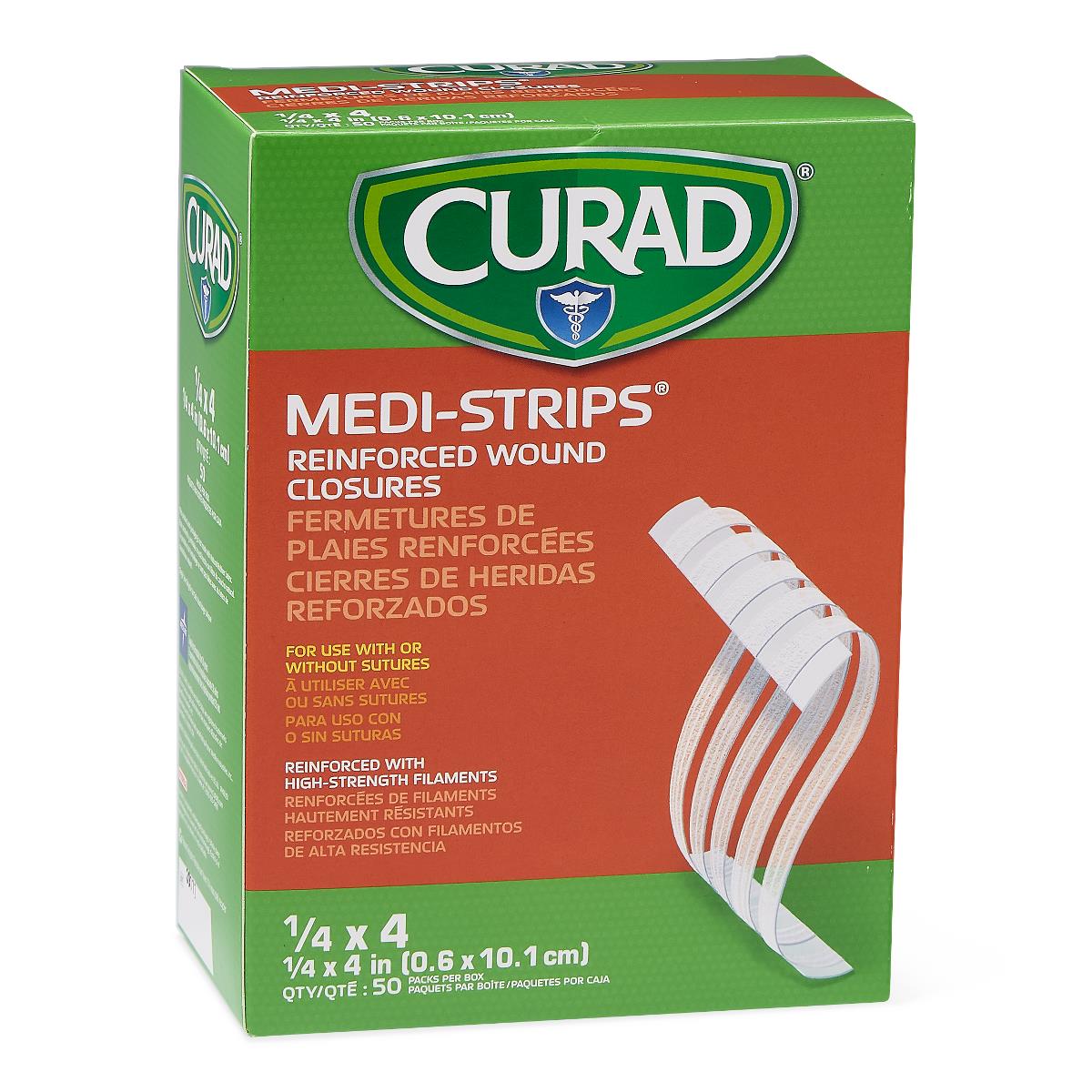 Medistrips Skin Closure Steri-strip 1/4"x4" 10/pack Box/500