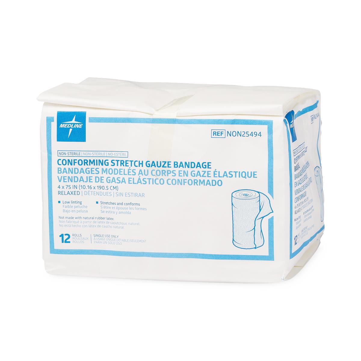 Medline Nonsterile Conforming Stretch Gauze Bandages