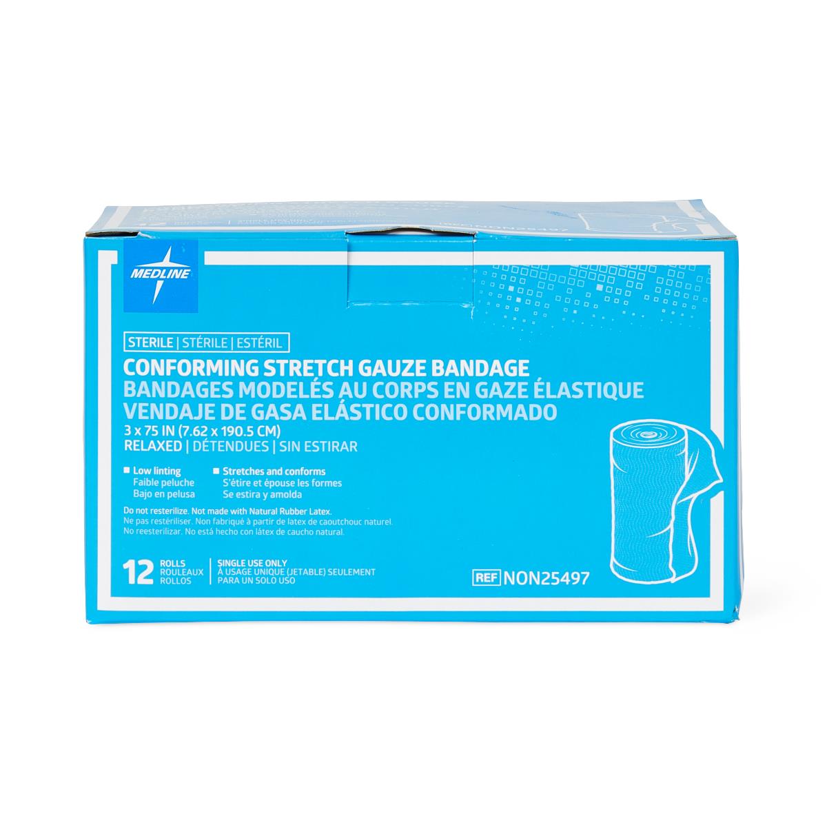 Medline Sterile Conforming Stretch Gauze Bandages