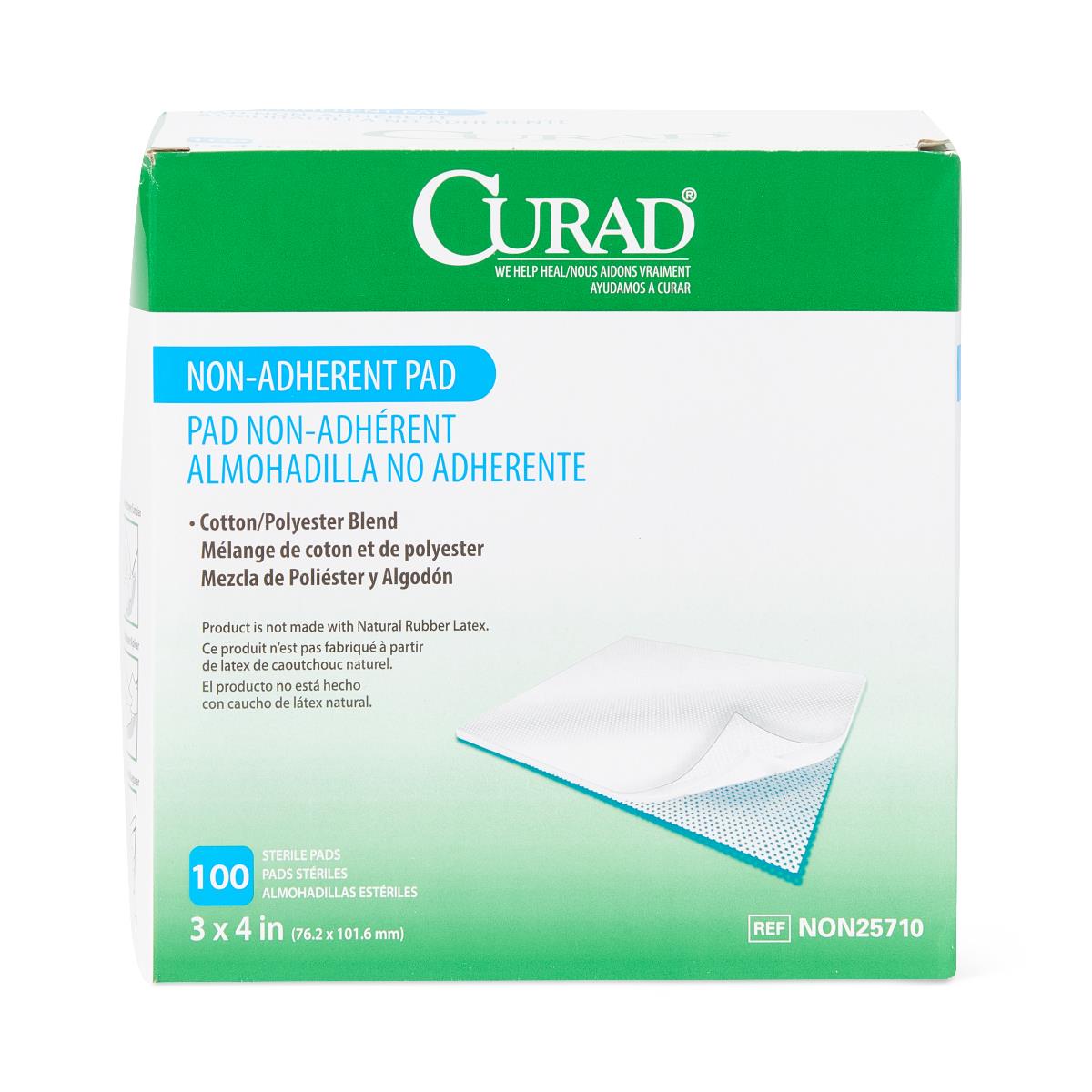 CURAD Sterile Nonadherent Dressing Pads Non-adherent Telfa Type