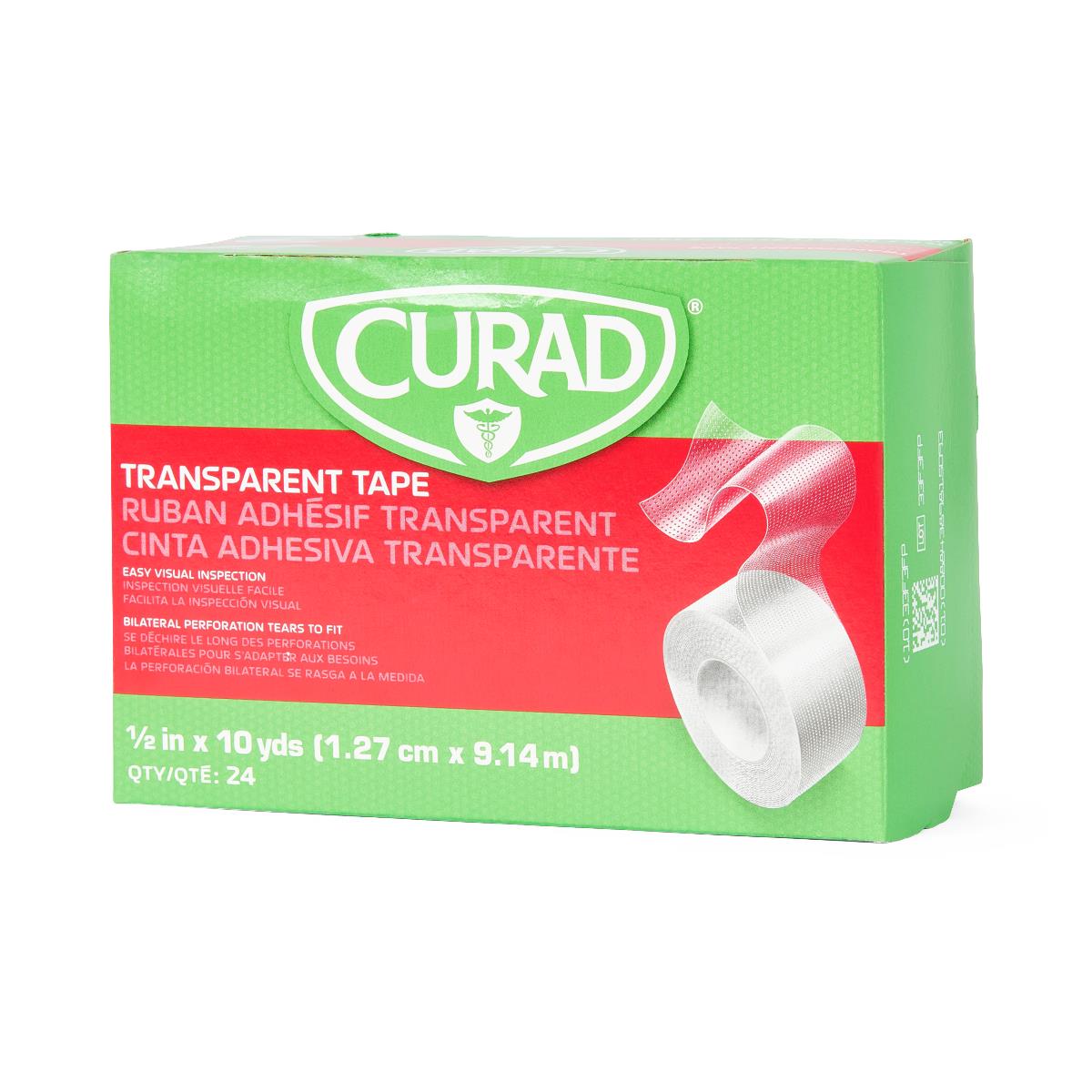 Curad Transparent Surgical Tape 1/2" X 10yrd (transpore Type) Box/24 Each
