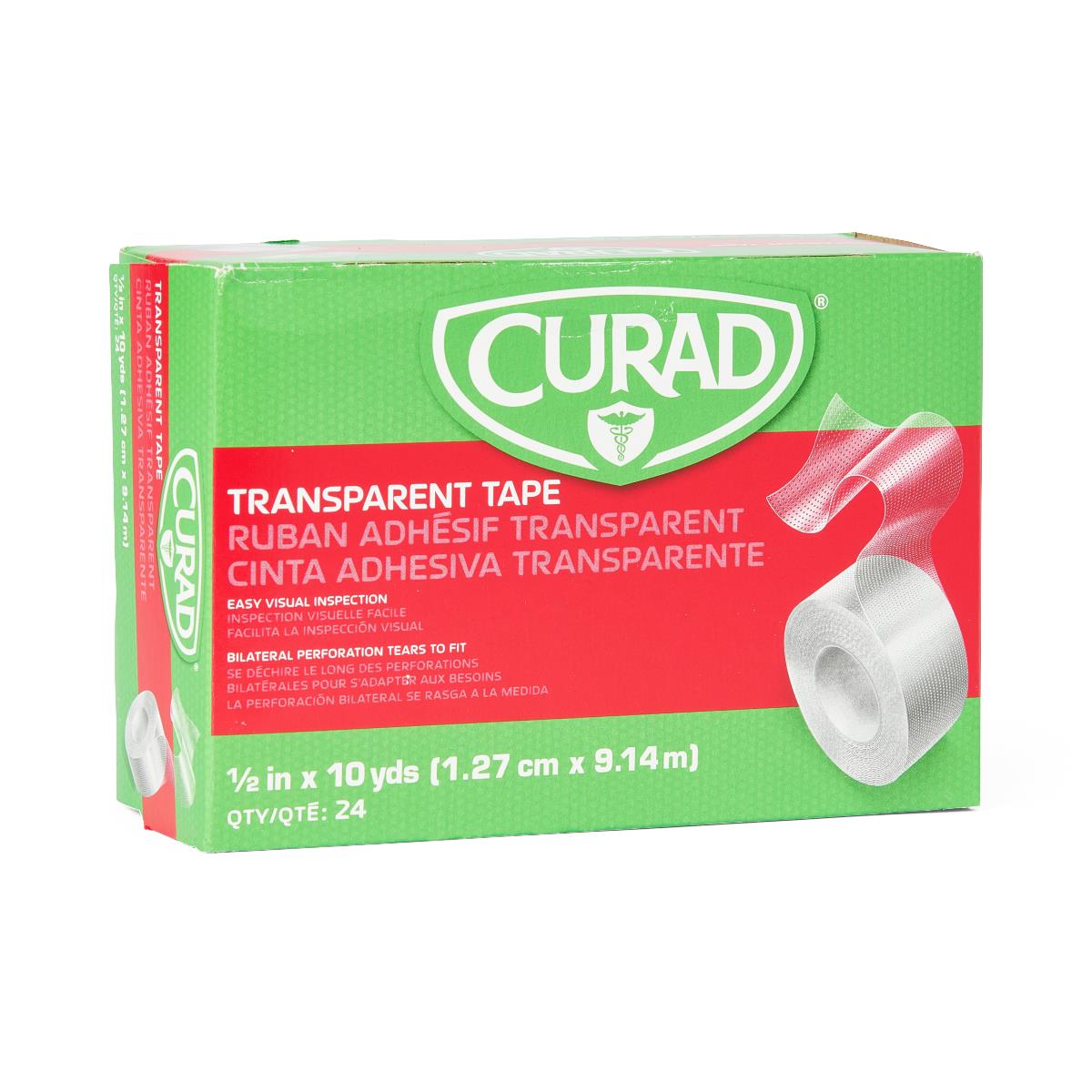 Curad Transparent Surgical Tape 1/2" X 10yrd (transpore Type) Box/24 Each