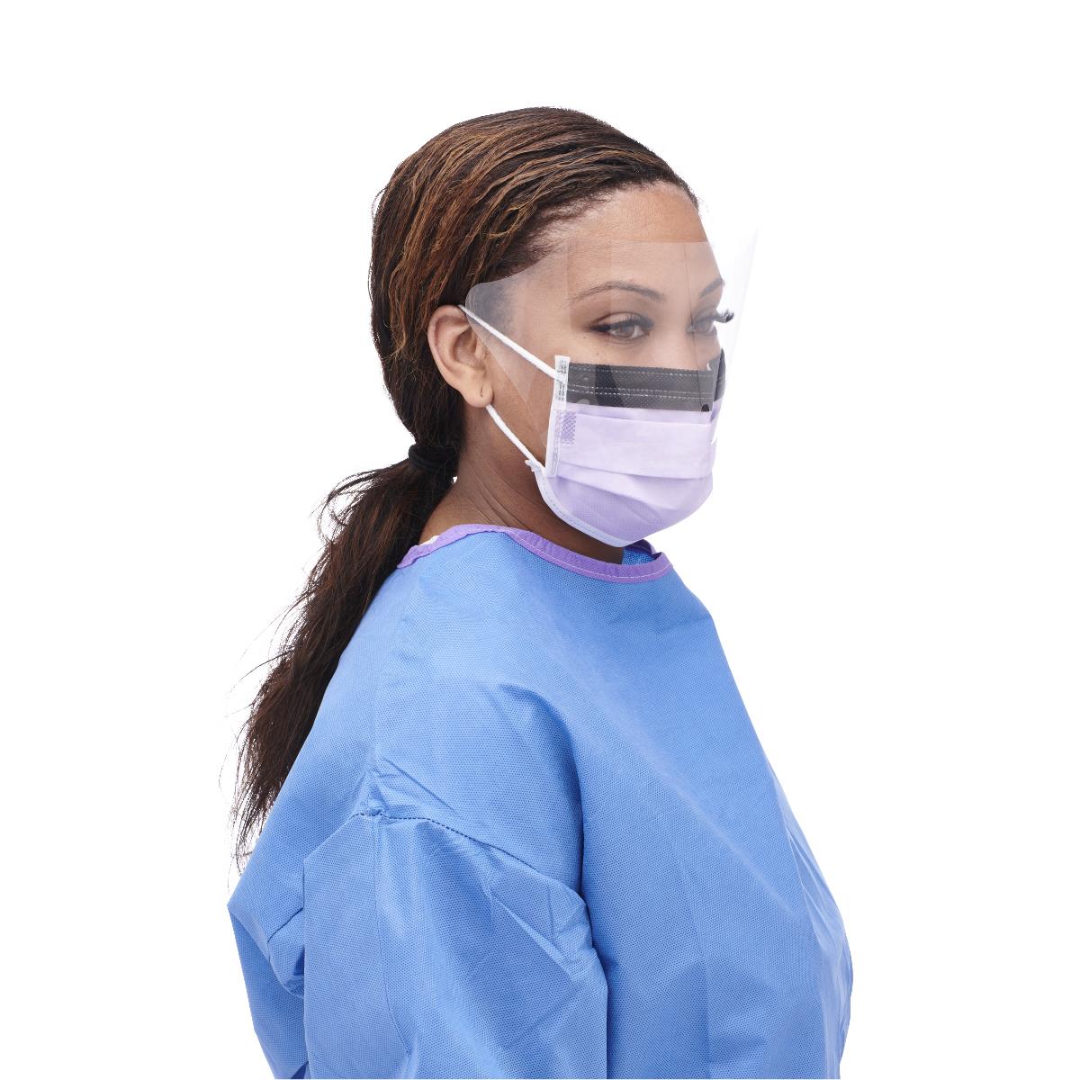 Medline ASTM L3 Procedure Face Mask with Eye Shield and Ear Loops