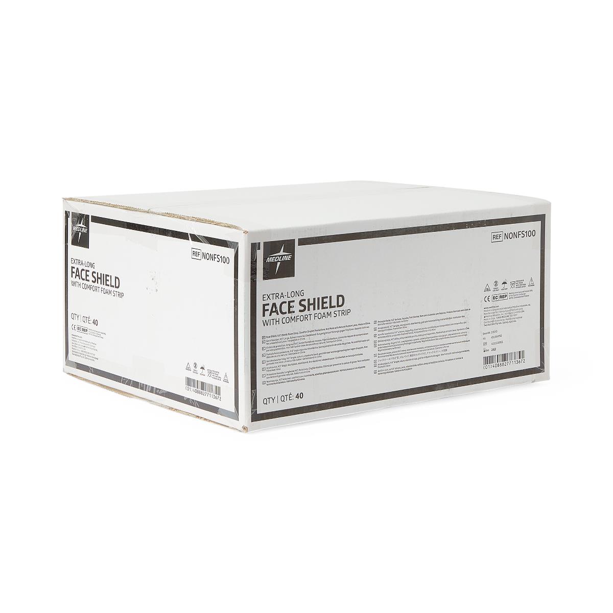 Face Shield Disposable With Foam Top And Elastic Band Latex-free