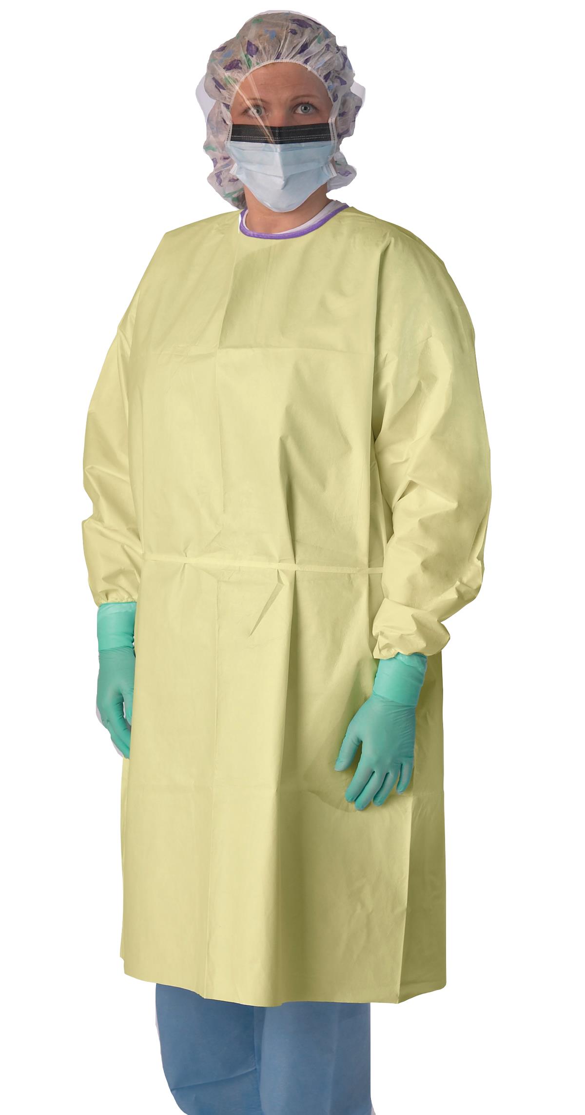 Medline AAMI Level-3 Multi-Layer SMS Heavy-Weight Isolation Gown, Tape-Tab Neck - BeHope