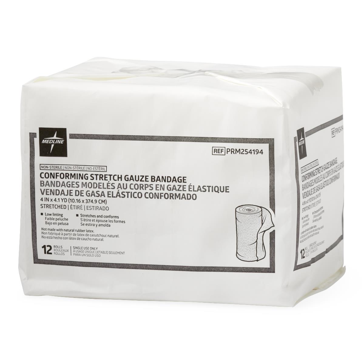 Medline Nonsterile Conforming Stretch Gauze Bandages