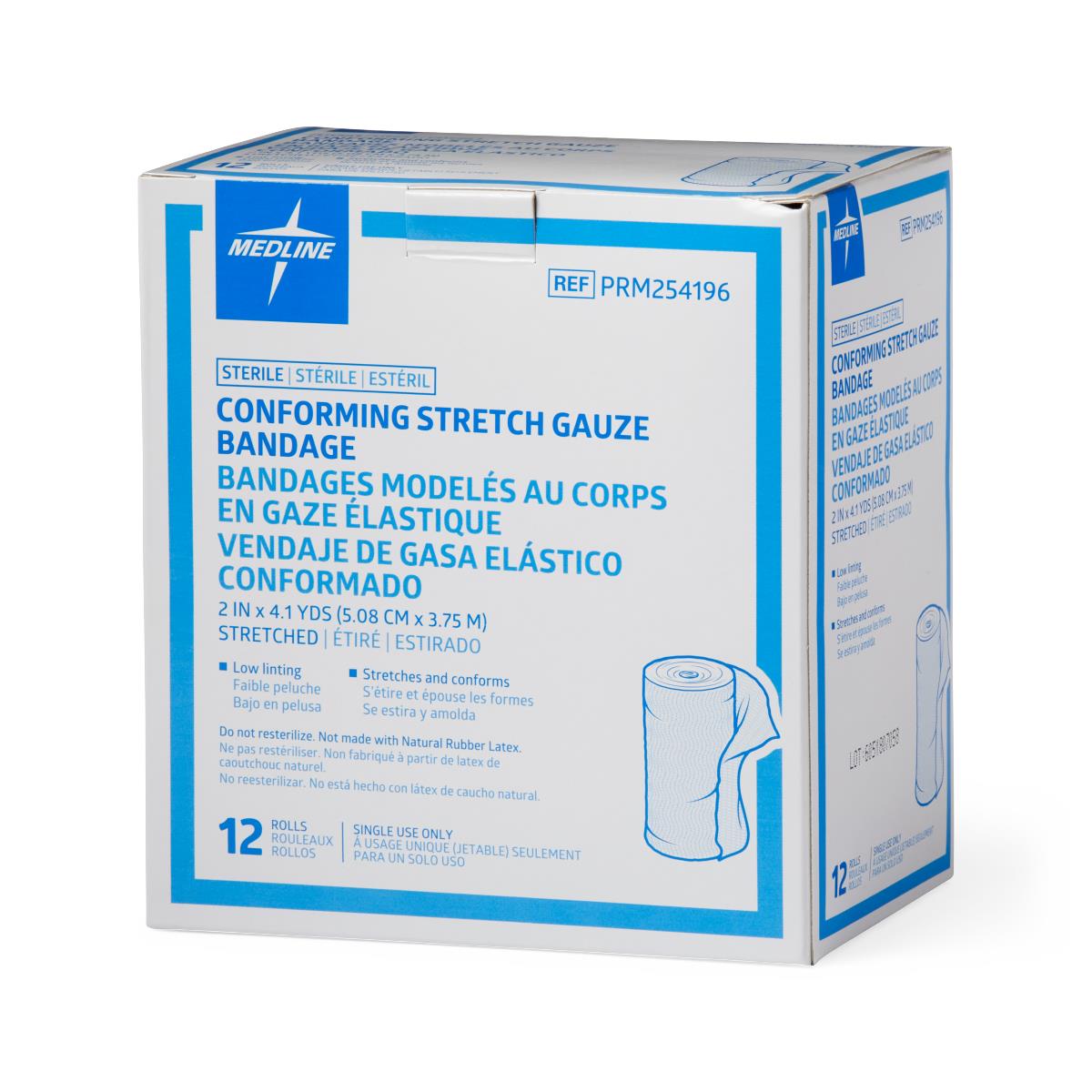 Medline Sterile Conforming Stretch Gauze Bandages