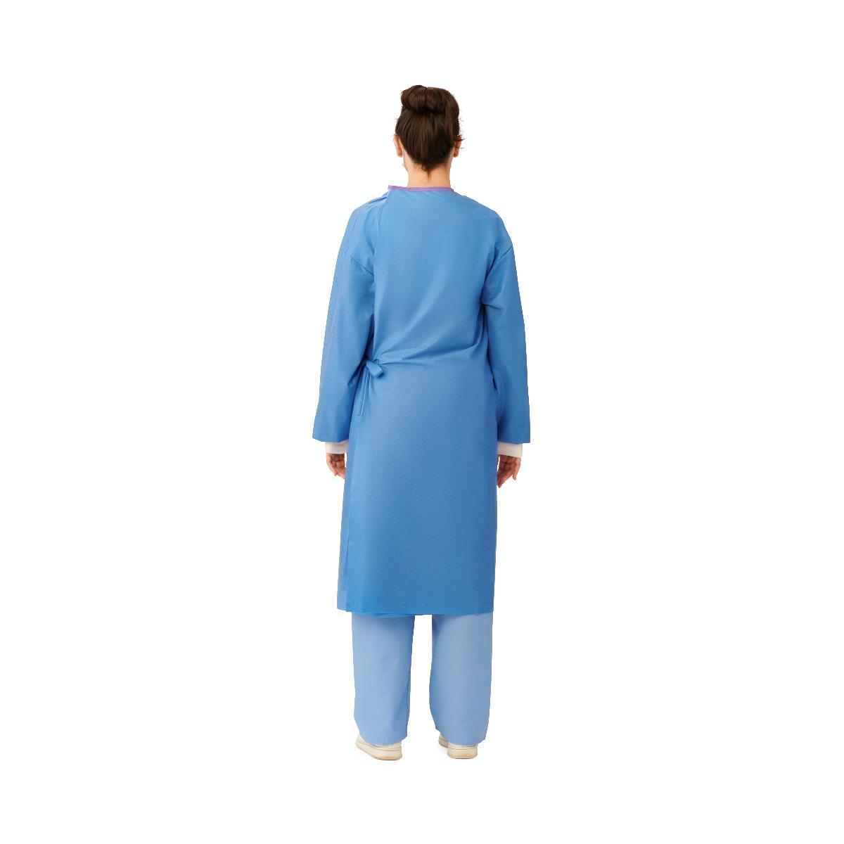 Aurora Sterile Aami 3 Protection Surgical Gown With Set-in Sleeves Non-reinforced Large Blue Case/30 Each