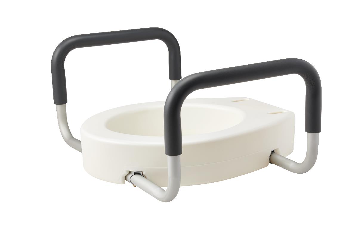 Guardian Raised Toilet Seat 3.5” Height Standard Bowl With Arms 400lbweight Capacity Each