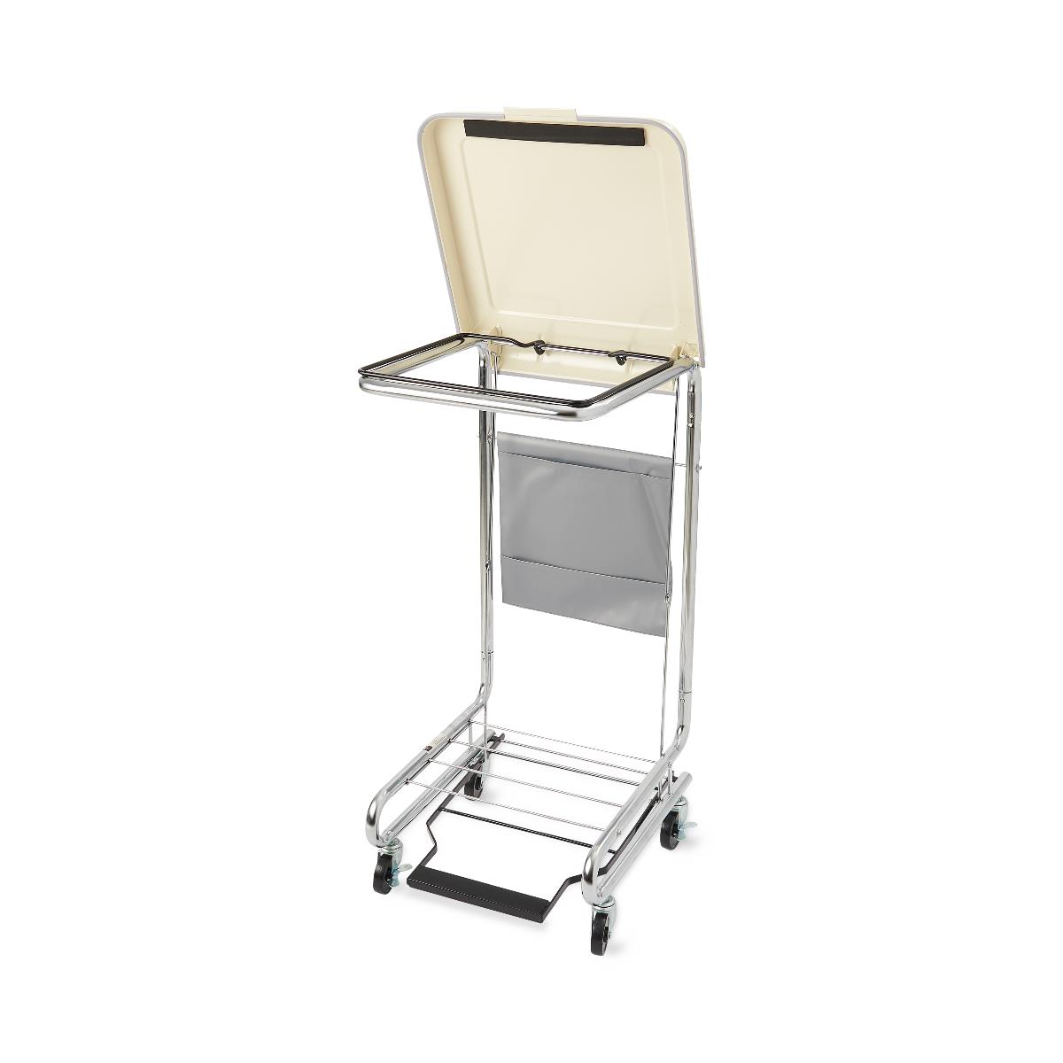 Hamper Stand Single Bag With Steel Foot Pedal And Metal Lid Each