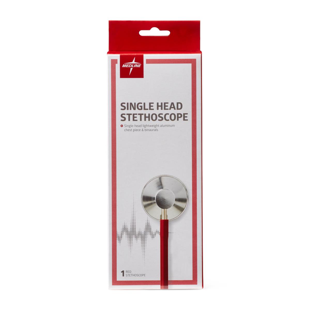 Medline Lightweight Single-Head Stethoscope 22" Tubing