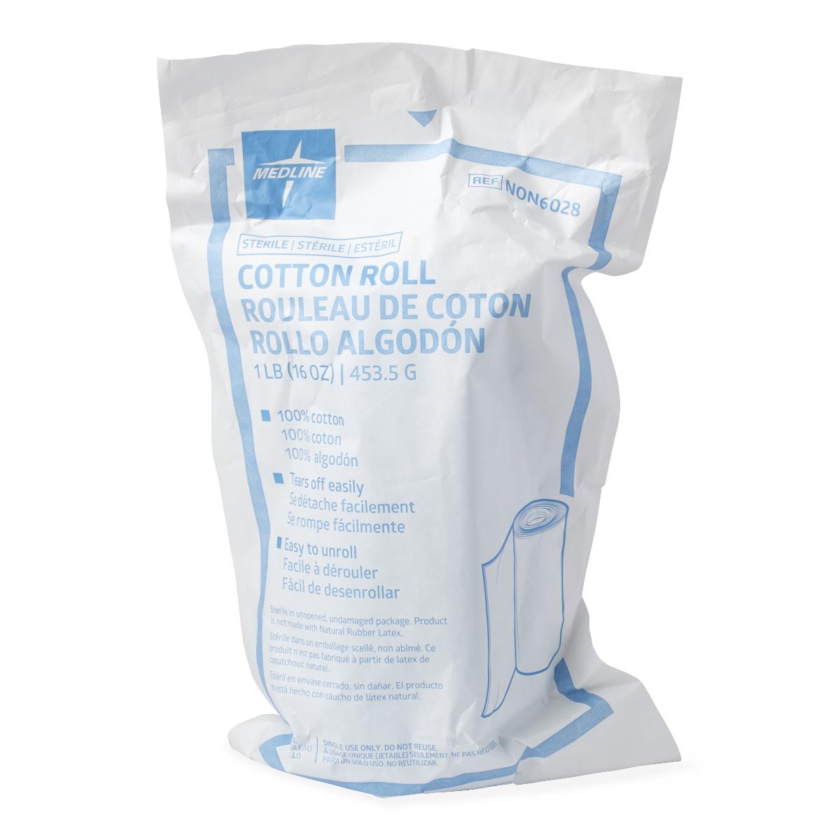 Cotton Roll Sterile Large 1lb Case/10 Each - BeHope