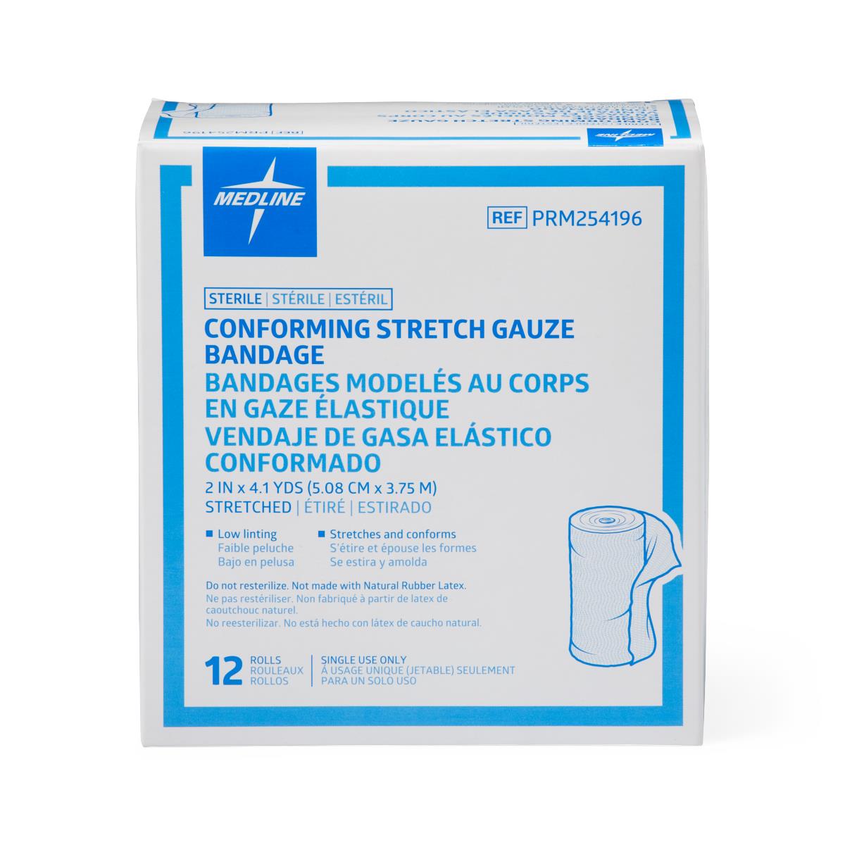 Medline Sterile Conforming Stretch Gauze Bandages