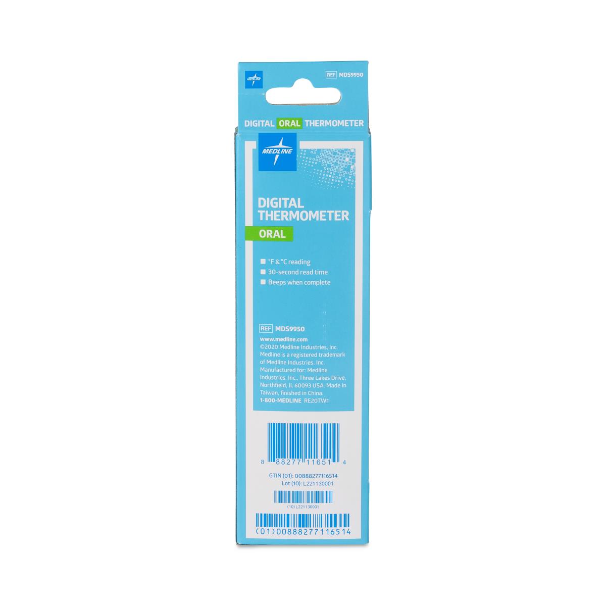 Thermometer Digital 30 Second Oral Dual F/c Readings Each