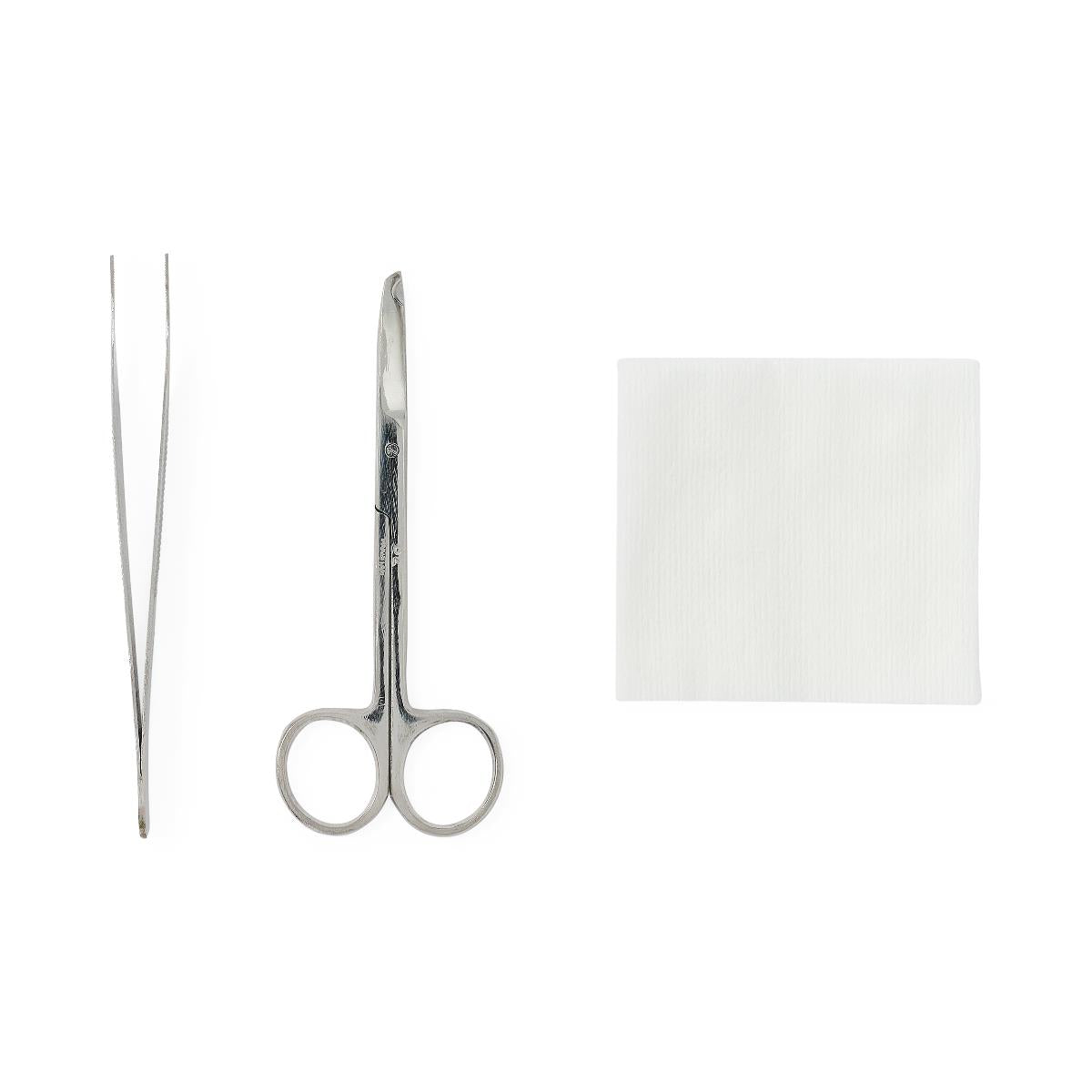Suture Removal Kit Basic With Littauer Scissors 3"x3" Gauze & Adson Thumb Forceps Case/100 Each
