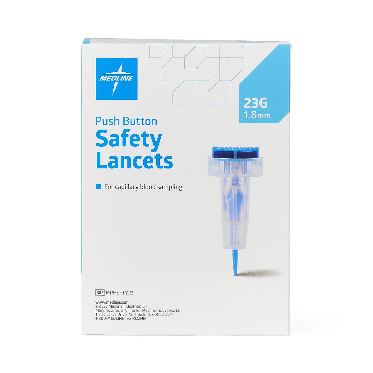 Safety Blood Lancet Push Button Type - Behope