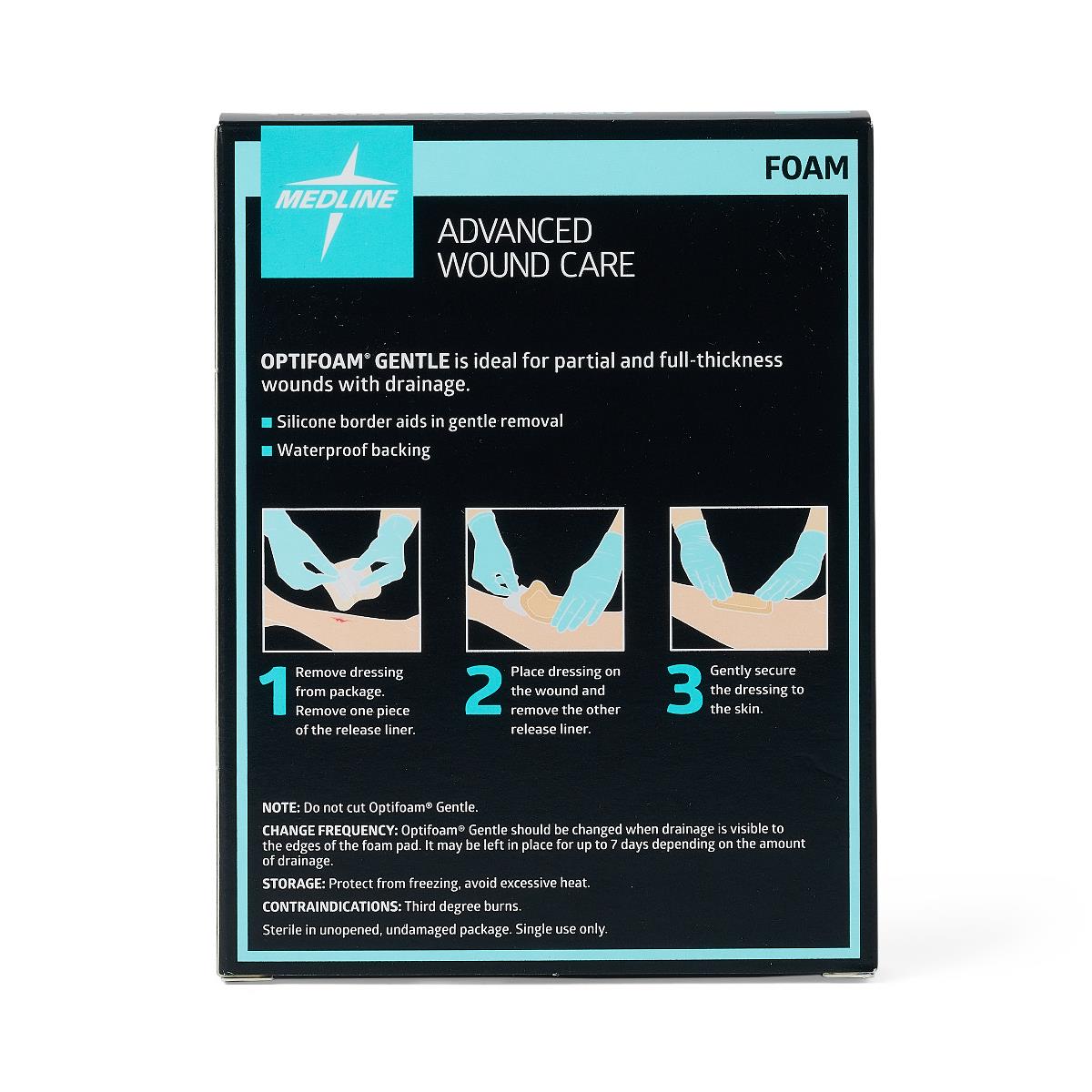 Optifoam Gentle Foam Wound Dressings with Silicone Adhesive Border