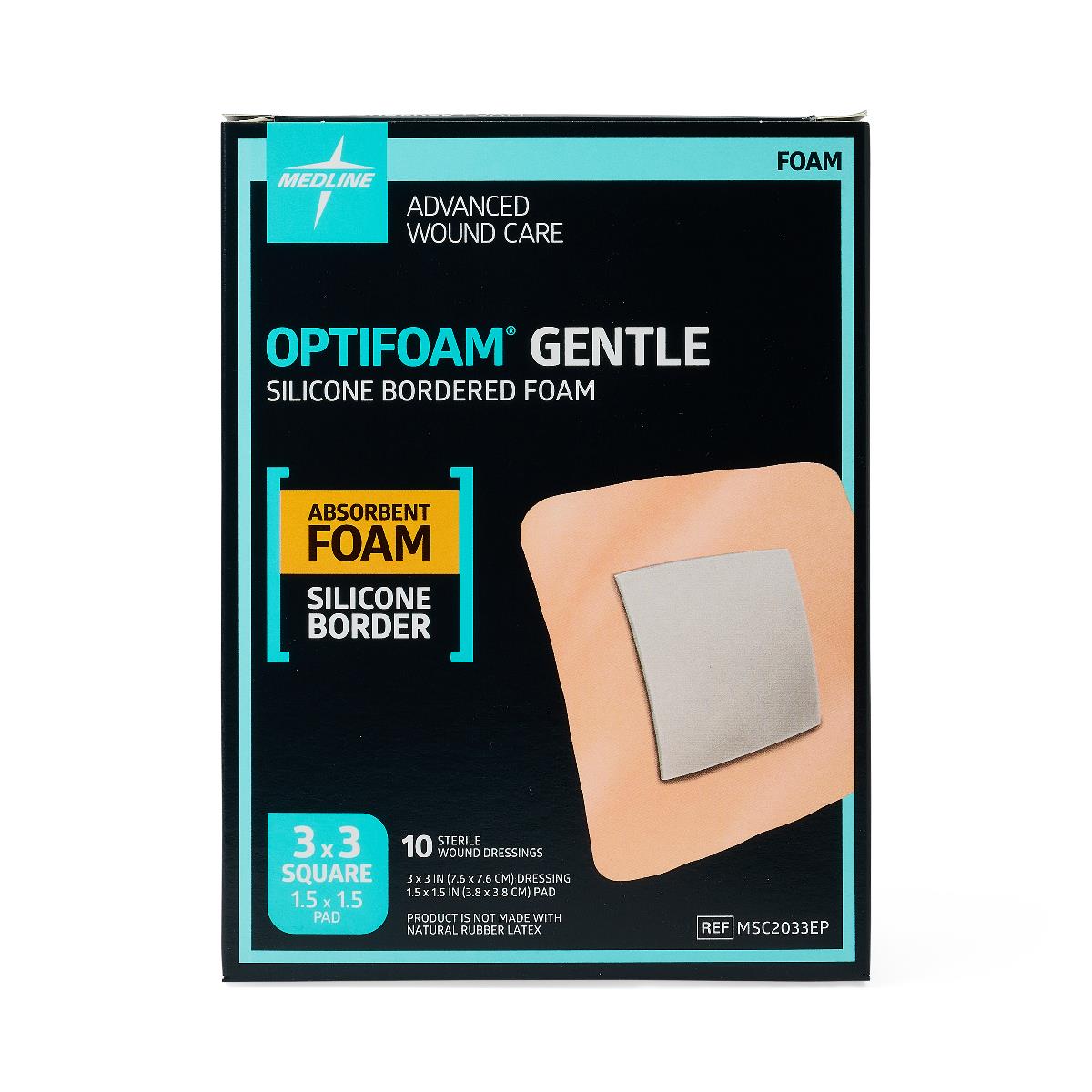 Optifoam Gentle Foam Wound Dressings with Silicone Adhesive Border