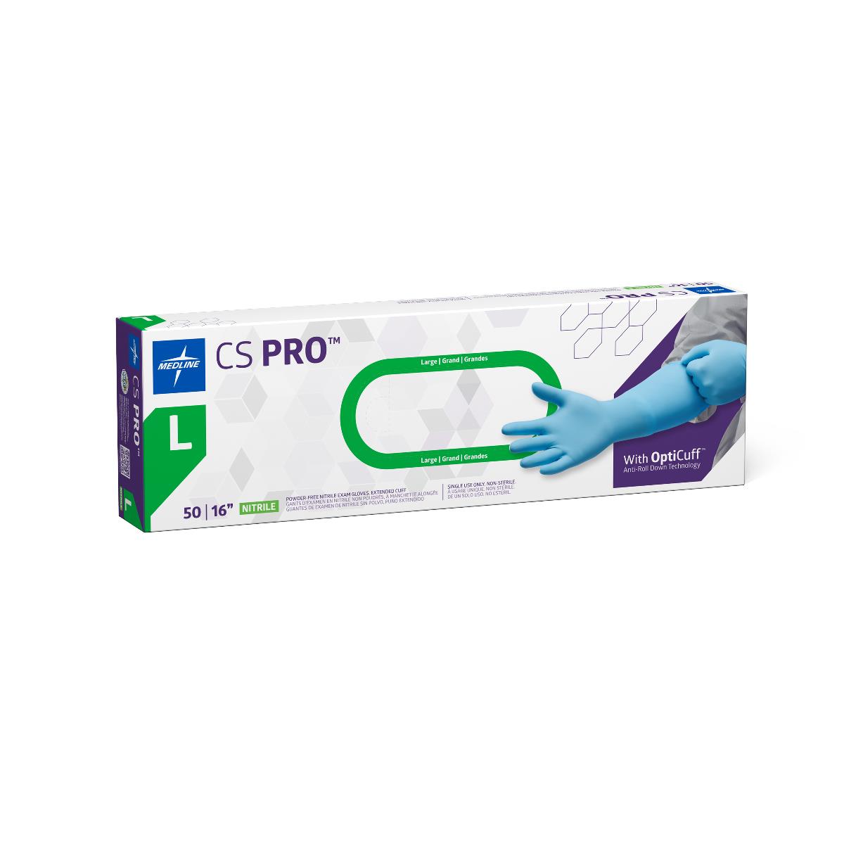 CS Pro Powder-free Nitrile Exam Glove Extended Cuff 16"