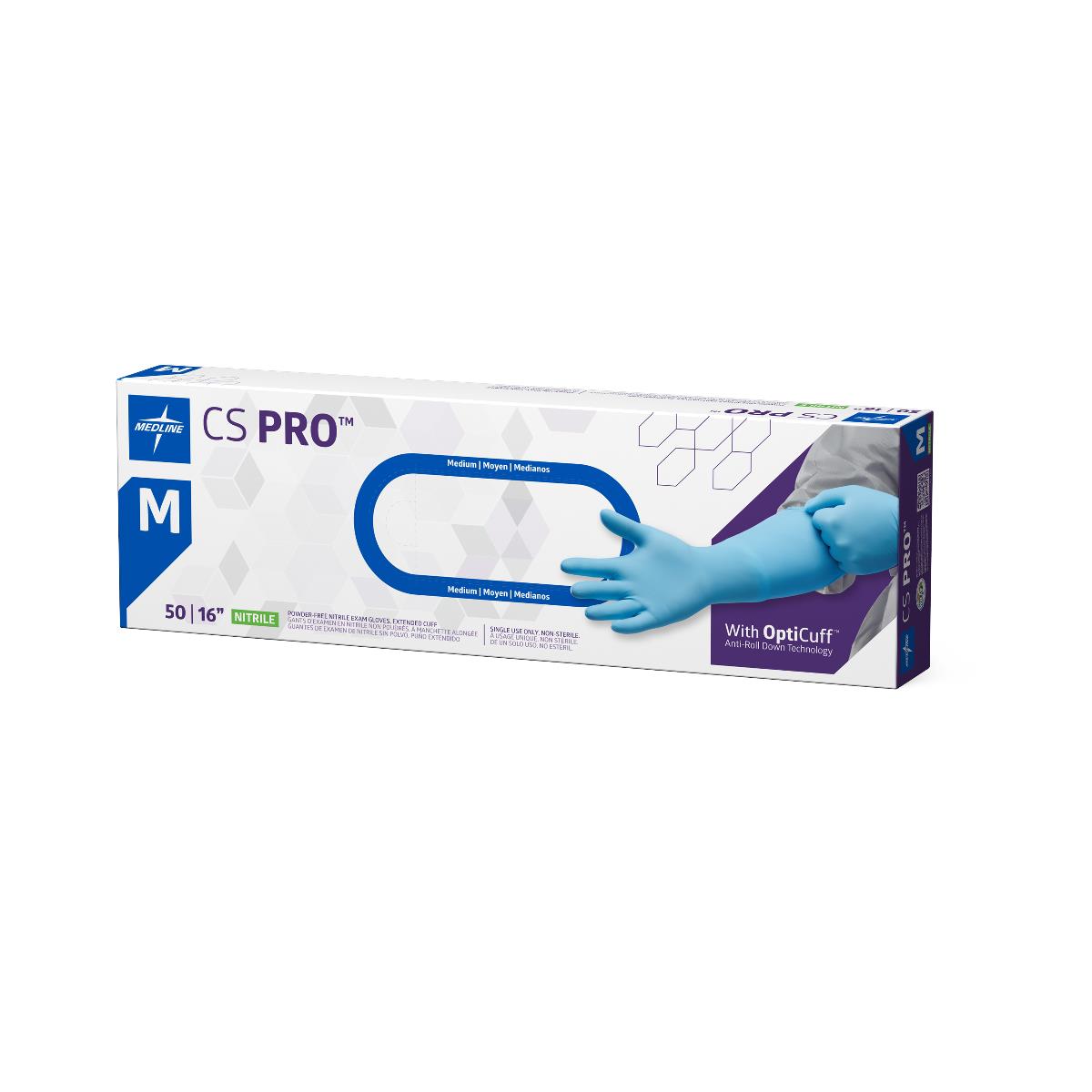 CS Pro Powder-free Nitrile Exam Glove Extended Cuff 16"