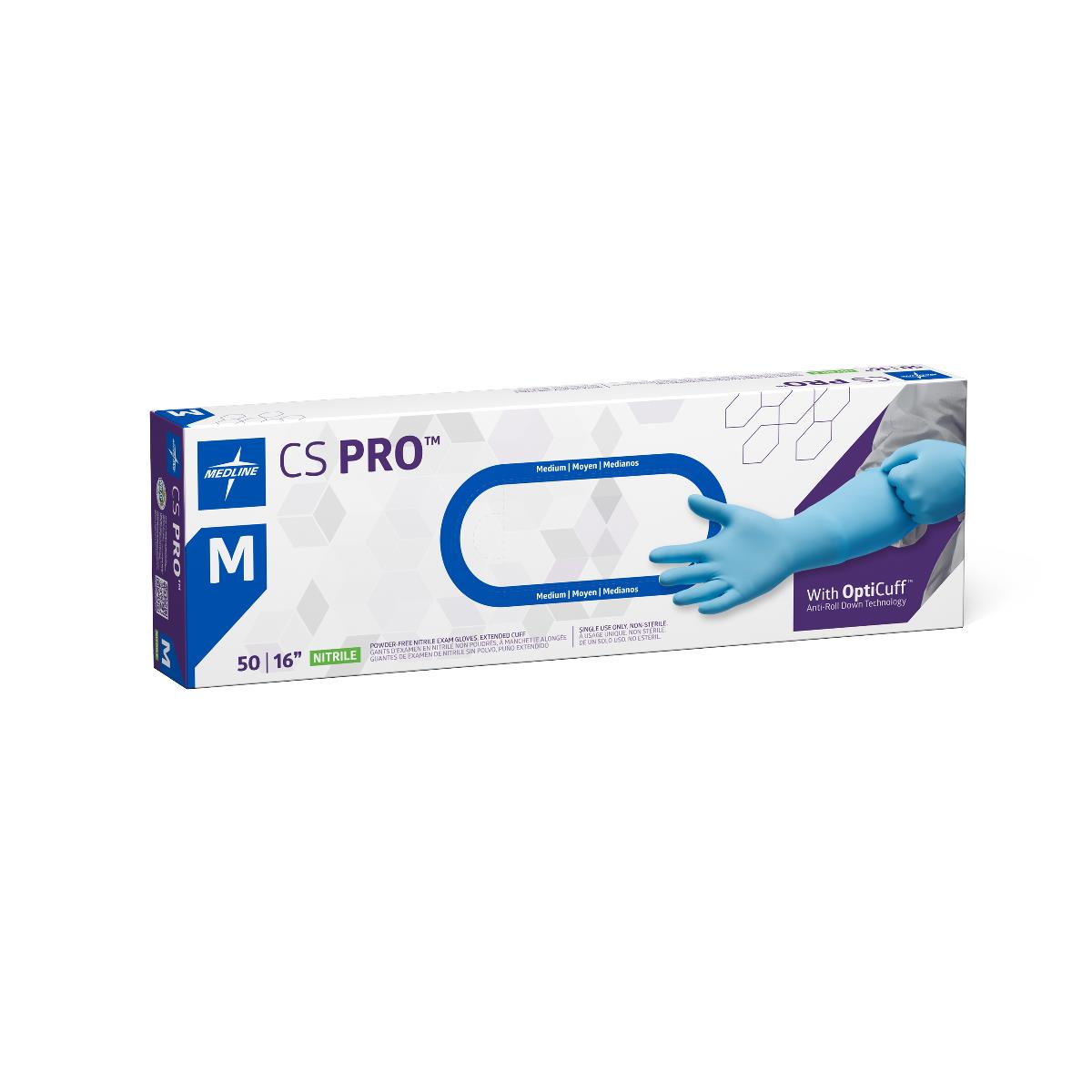 CS Pro Powder-free Nitrile Exam Glove Extended Cuff 16"