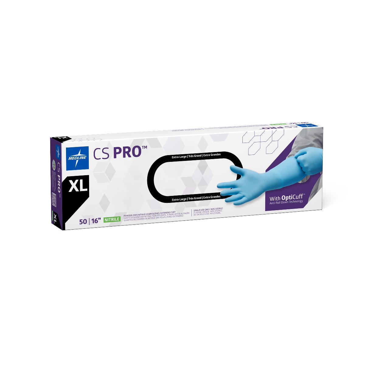 CS Pro Powder-free Nitrile Exam Glove Extended Cuff 16"