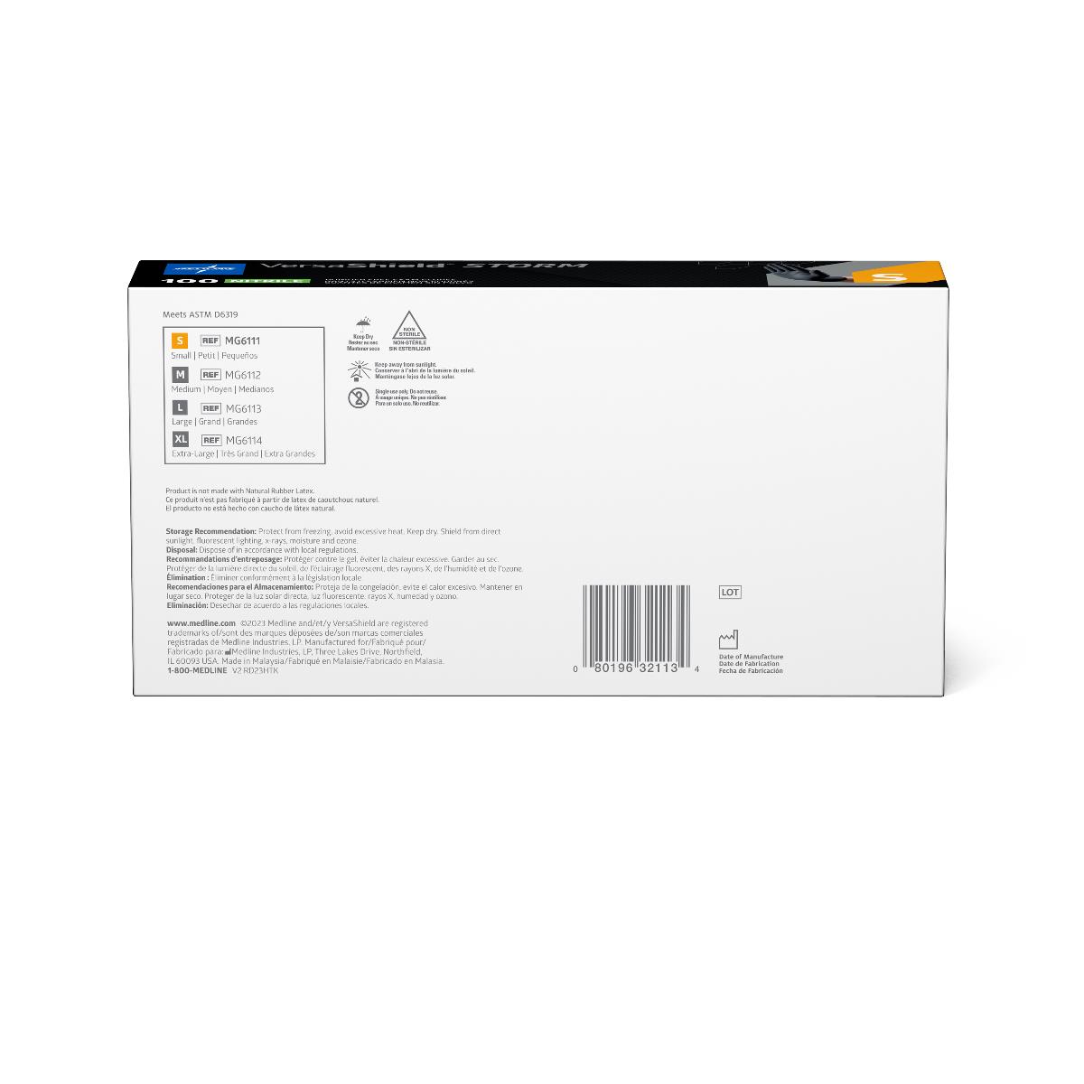 VersaShield Storm Powder-Free Nitrile Exam Gloves Black