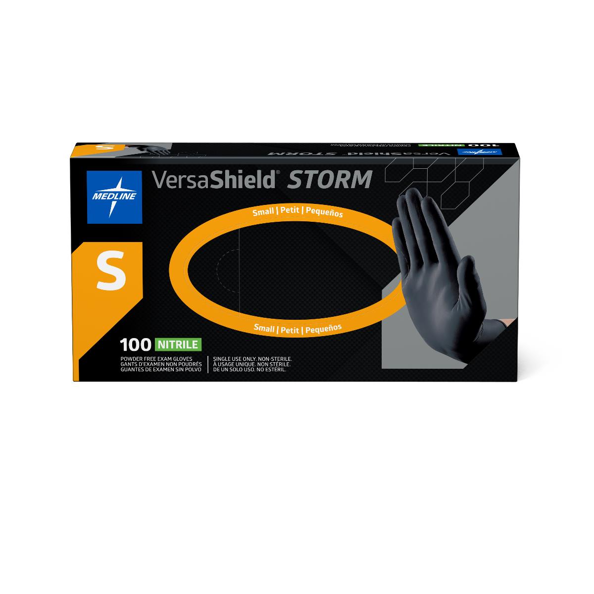VersaShield Storm Powder-Free Nitrile Exam Gloves Black