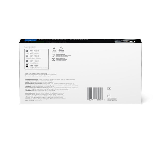 Versashield Storm Powder-free Nitrile Exam Gloves Black - BeHope