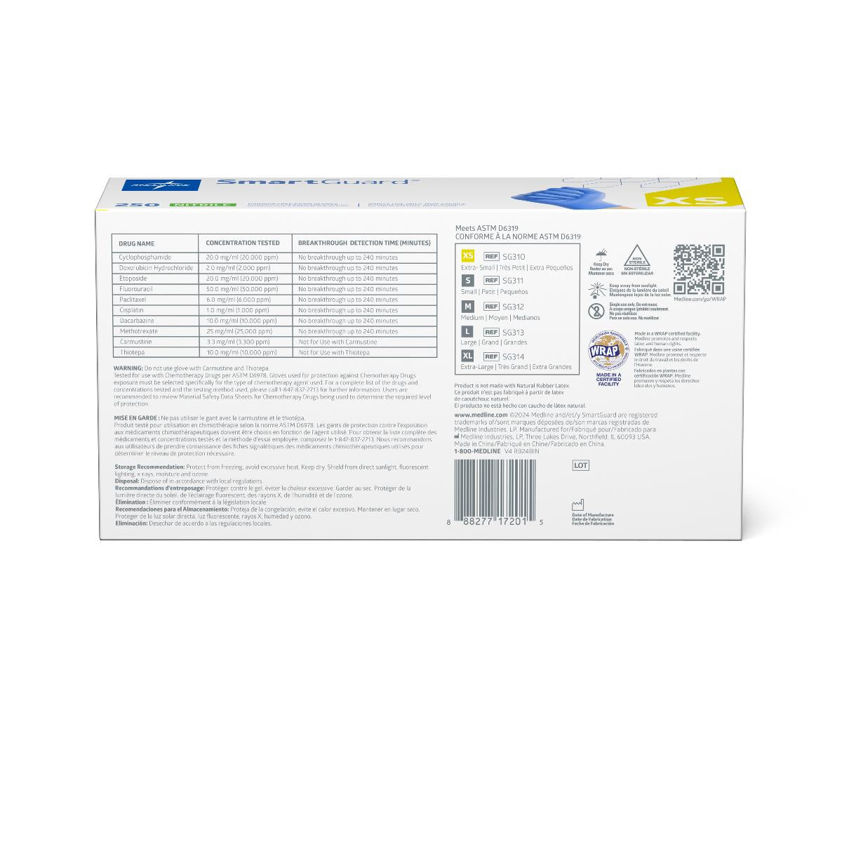 SmartGuard Nitrile Exam Gloves Blue Powder-free