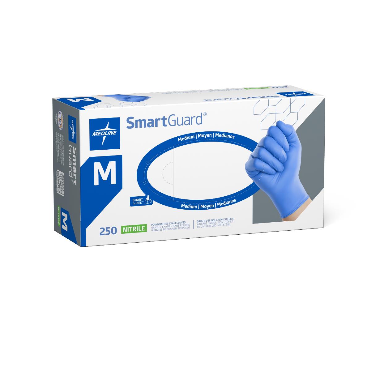 SmartGuard Nitrile Exam Gloves Blue Powder-free